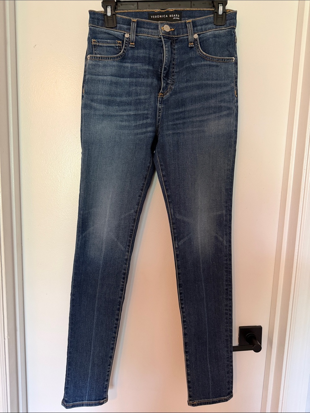Veronica Beard Kate Skinny High Rise Jeans Size 27 Blue Dark Wash